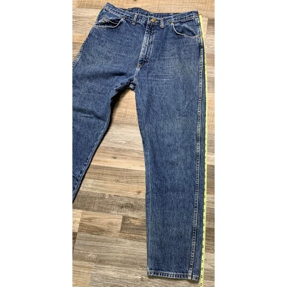 Wrangler Authentic Mens Classic Fit Blue Denim Jeans Straight Leg USA Size 38x32 - Picture 11 of 11